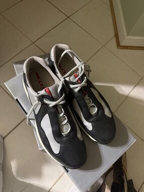 Prada Black, White and Red Men’s Sneaker